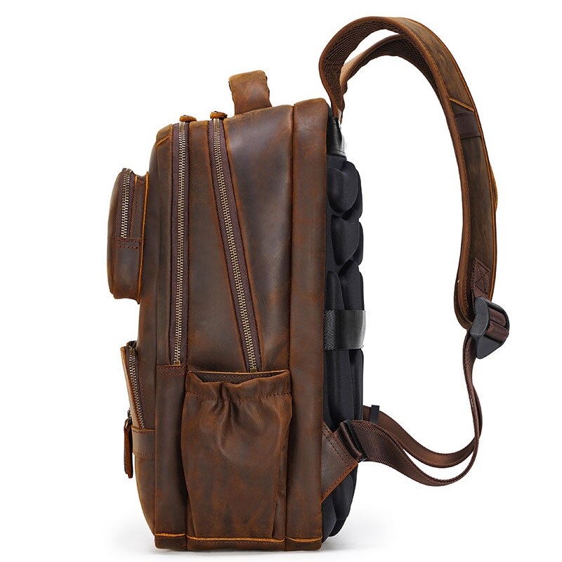 Mens Leather Backpack Multi Pocket – Ztlogo.com