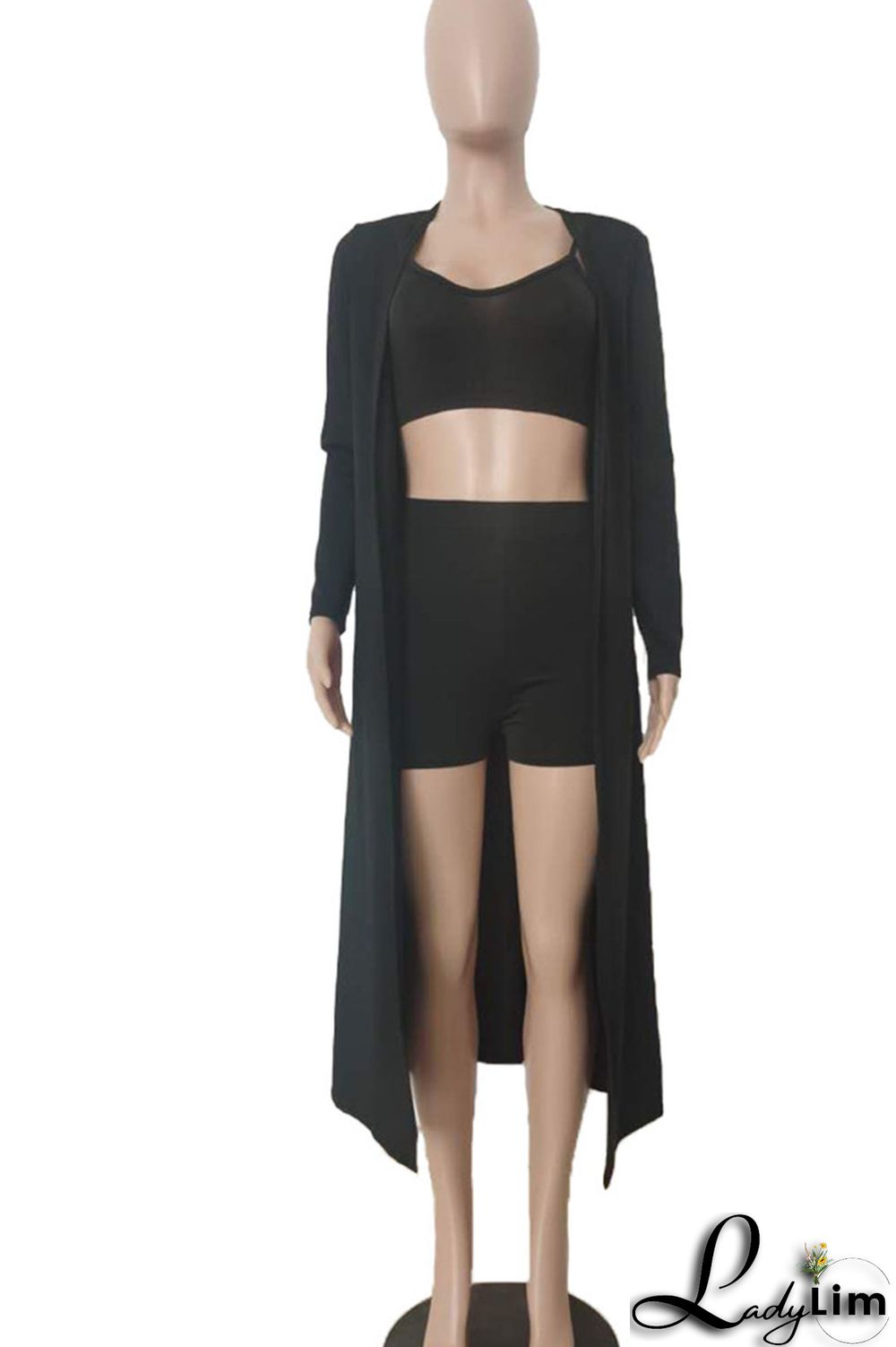 Apricot Sexy Solid Patchwork Long Sleeve Two Pieces