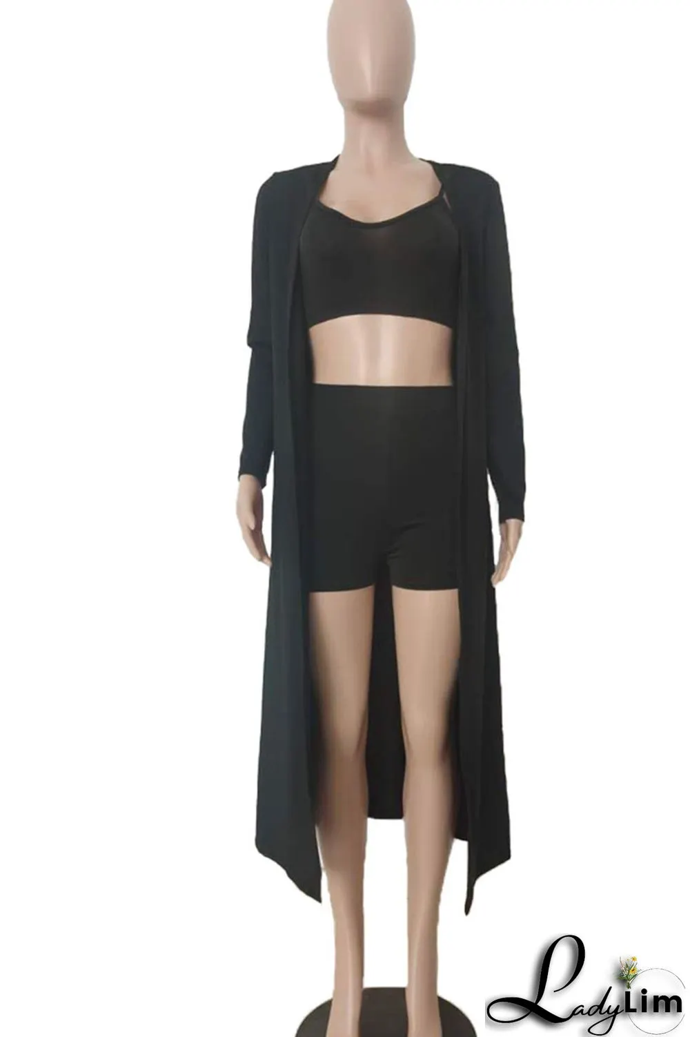 Apricot Sexy Solid Patchwork Long Sleeve Two Pieces