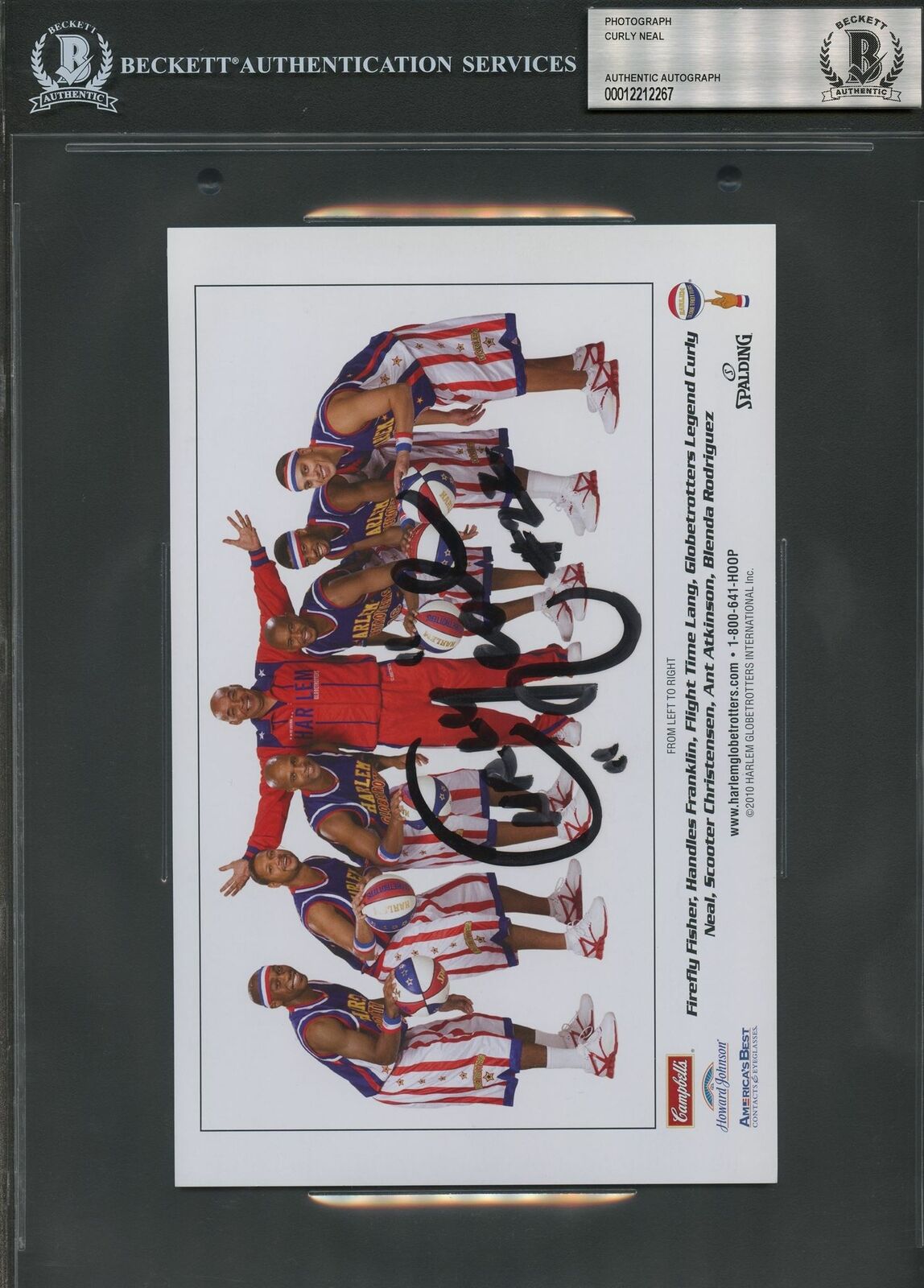 Curly Neal signed Photo Poster painting Beckett 8x10 slabbed Harlem Globetrotters autographed