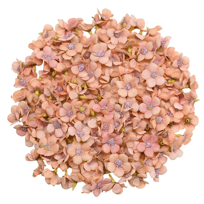 50Pcs 2cm Multicolor Daisy Flower Heads Mini Silk Artificial Flowers for Wreath Scrapbooking Home Wedding Decoration