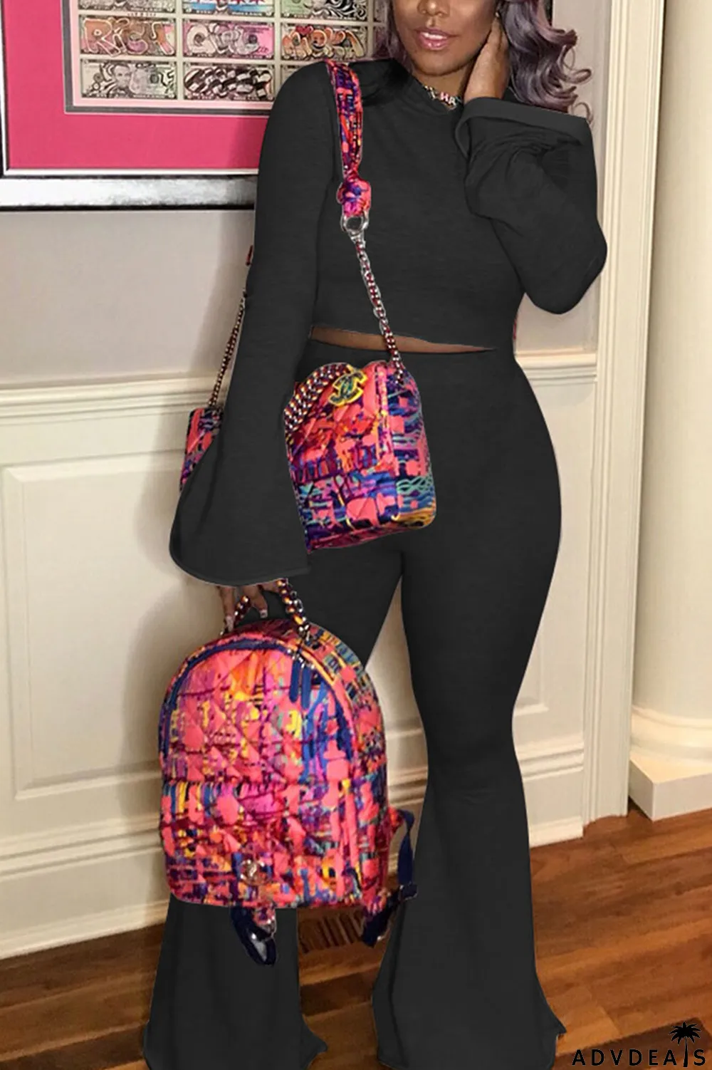 Pink Sexy Solid Patchwork Hooded Collar Long Sleeve Two Pieces