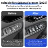LUNQIN Car Door Power Window Lift Switch Protection Panel for Subaru Forester 2025 Auto Interior Decorations Accessories Armrest Side Pull Handle Trim Cover Carbon Fiber Style Kit 4Pcs