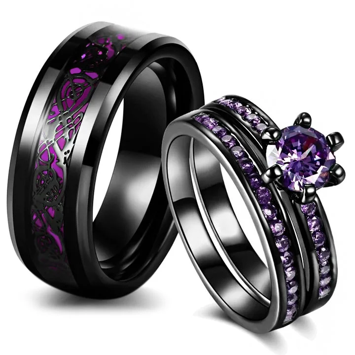 'Lilac Blossom' Rings