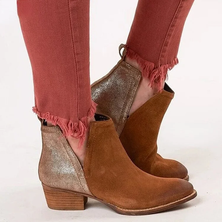 Coachella Festival Boots Chunky Heel Women's Casual Pumps