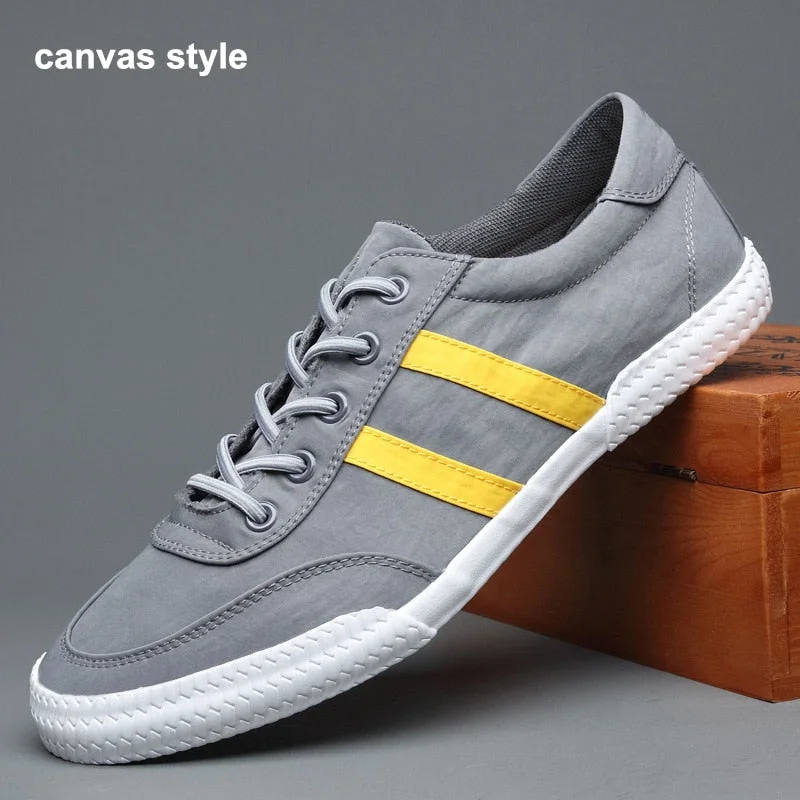 YITU 2021 Fashion Men's Vulcanized Shoes Spring/Autumn Designer Sneakers Breathable Men Casual Shoes Soft Sole Comfortable Flats