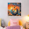 Pumpkin Silhouette Crow-11CT Stamped Cross Stitch 40*40cm/15.75*15.75in tapestrymarket