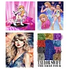 (Multi Style)Taylor Swift-Full Embroidery 3 strands 11CT Stamped Cross Stitch-45*45CM