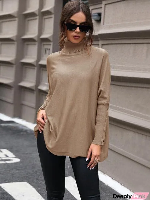 Turtleneck Raglan Sleeve Sweater