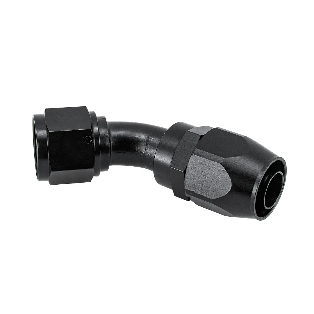 Alloyworks 12AN 45 Degree Swivel Hose end Oil Line Fitting Hose End Adapter BLACK