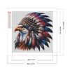 5D DIY Full Square Drill Diamond Painting Indian Eagle Kit Home Decor 35x35cm