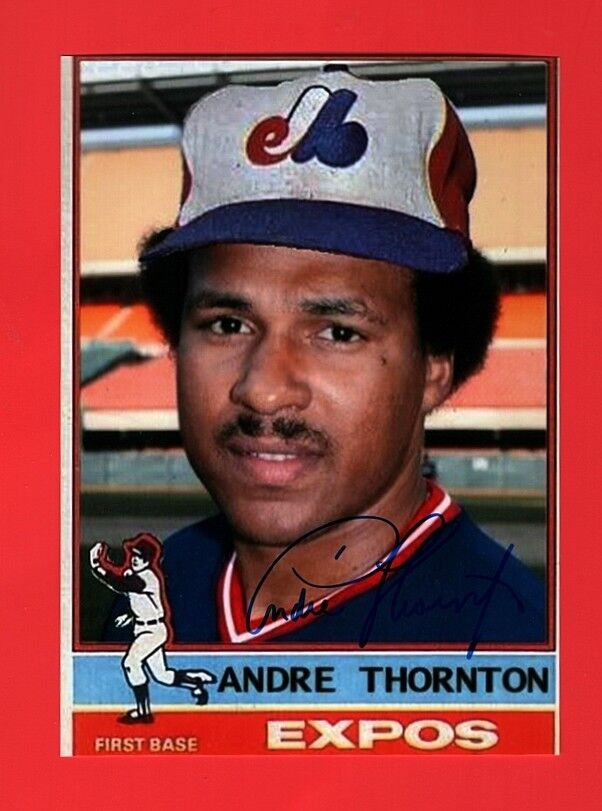 ANDRE THORNTON-MONTREAL EXPOS AUTOGRAPHED 5X7 COLOR Photo Poster painting