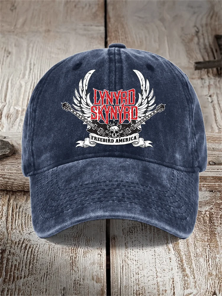 Men's Rock Band Freebird America Washed Cap