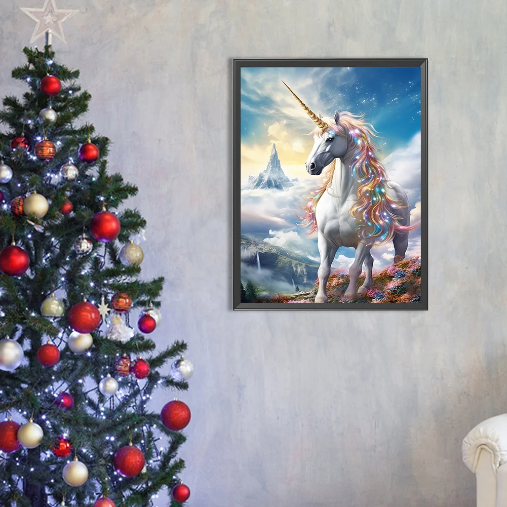 Full Round Diamond Painting 30*40cm - Fantasy Unicorn