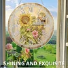 2D DIY Acrylic Sunflower Diamond Painting Wall Clock Pendant w/ Clock Function