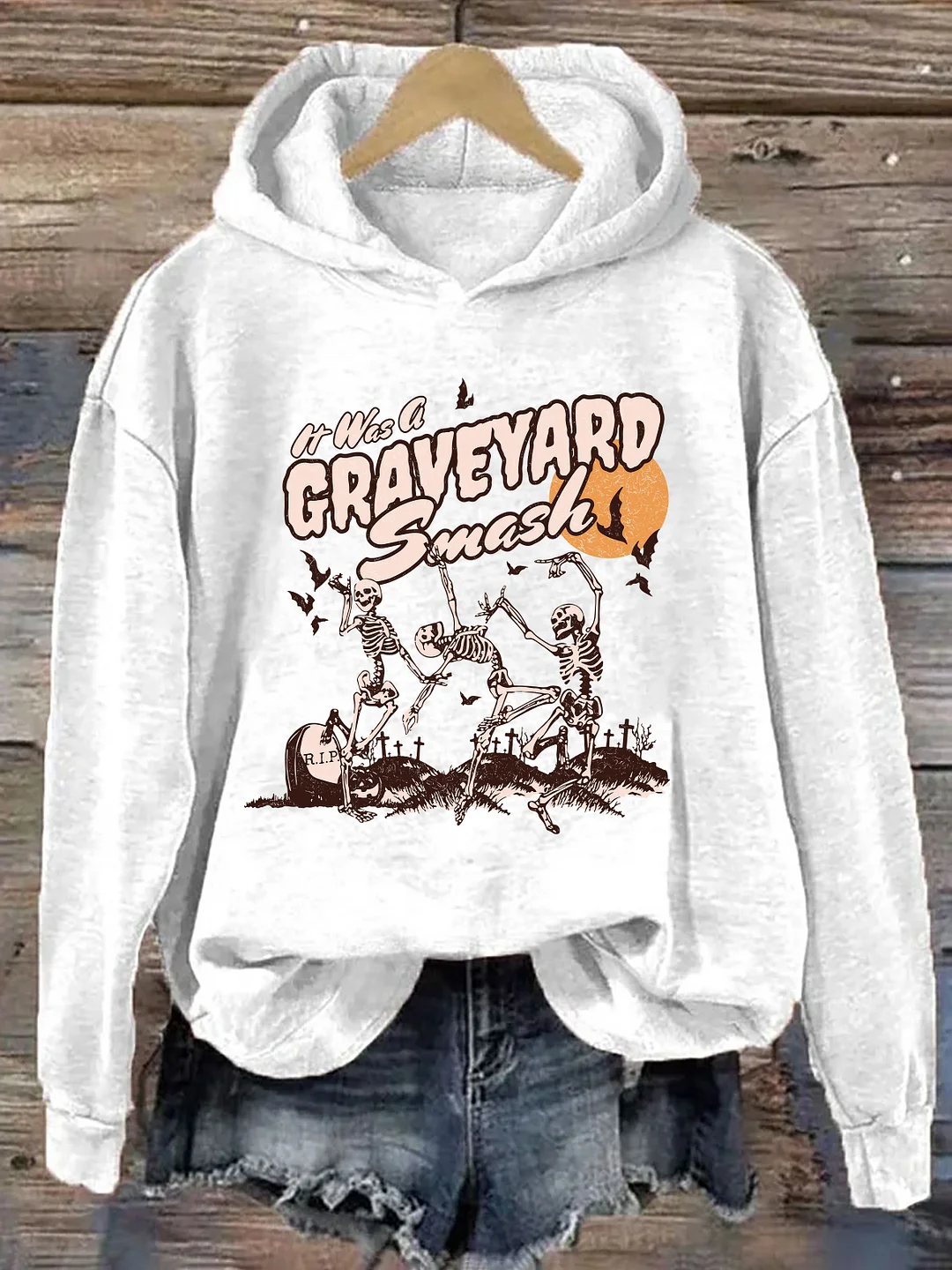Retro Skeleton Halloween Hoodie