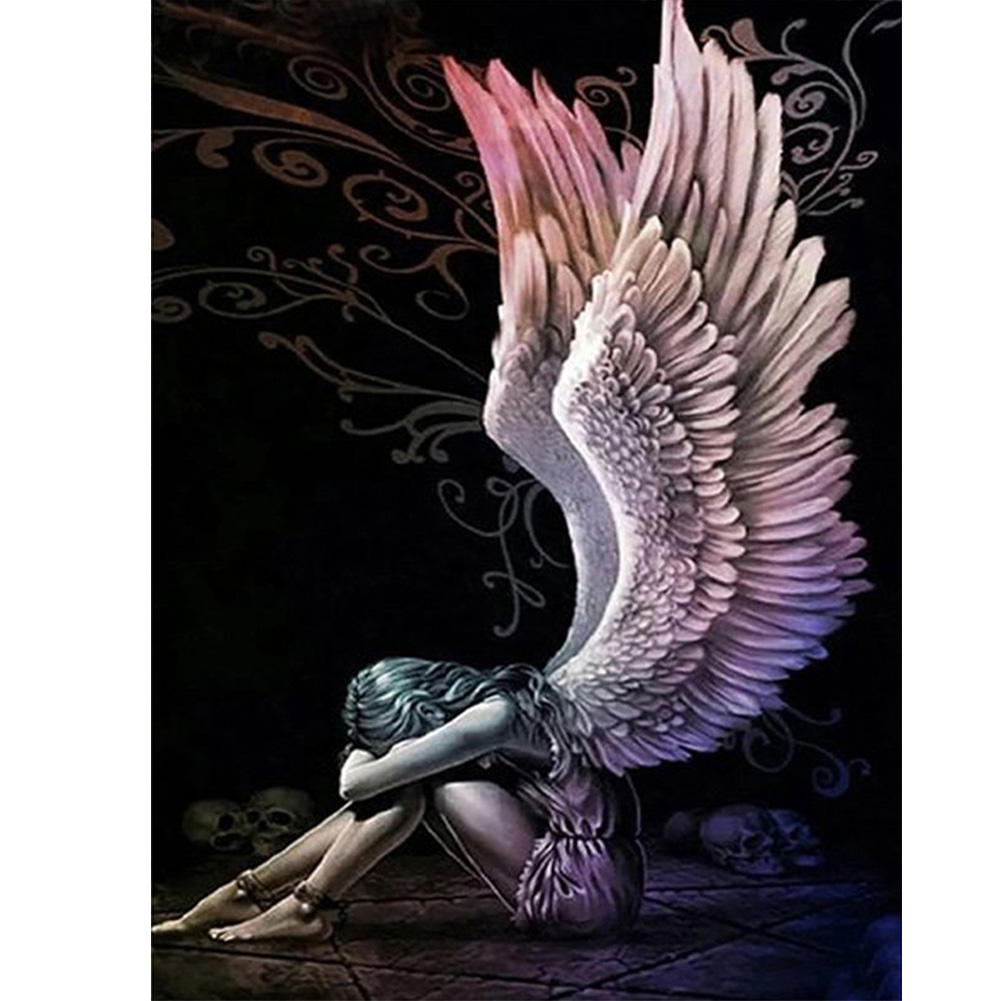 

30*40CM - Square Drill Diamond Painting - Winged Angel, 501 Original