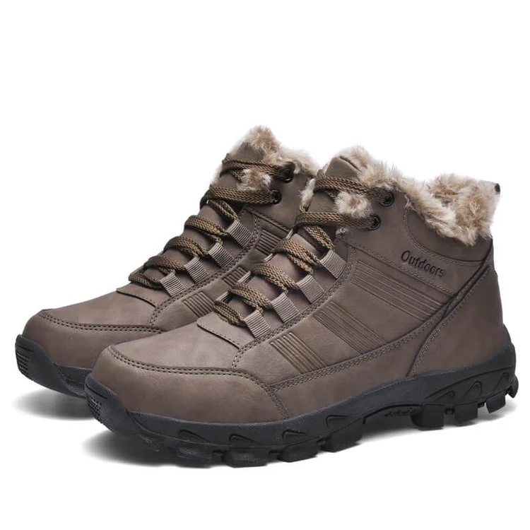 Men's Winter Plus Velvet Outdoor Anti-Ski Boots