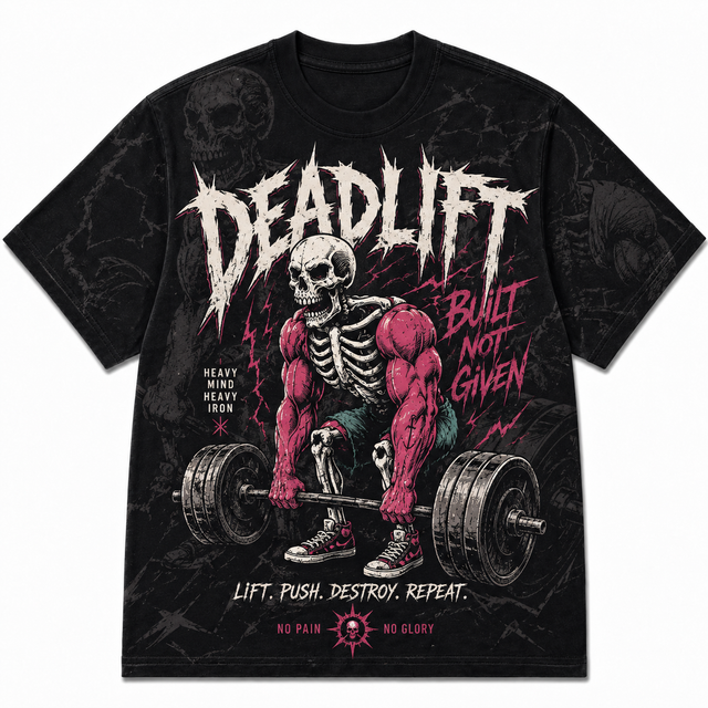 Gym Deadlift Monster Cotton T-Shirt