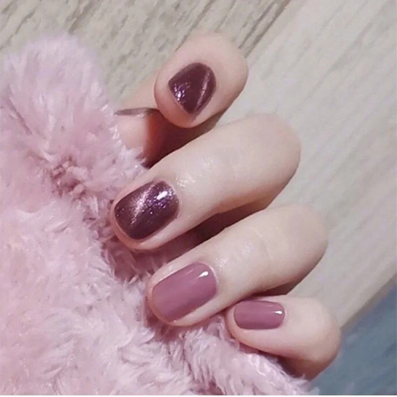 24pcs/set Press on Nail Tips Acrylic 10 Sizes Flower Design Fake Nails Art Full Cover French False Nail Art Tips Artifical Nails-Nail Inspo