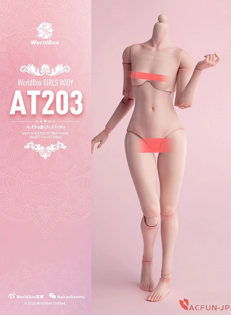 「AC」Worldbox AT203 1/6 スケール 女性 素体 超可動 デッサン人形 アクション フィギュア用 ボディー 交換パーツ 美足セット