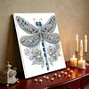 DIY Pearl Painting Dragonfly for Home Wall Decor with Frame(25x25cm)