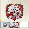 Valentine Day 2D Flat DIY Diamond Art Pendant Diamond Painting Crafts Set (Bear)