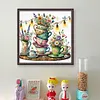 Cup Vase-11CT Stamped Cross Stitch 45*45cm/17.72*17.72in