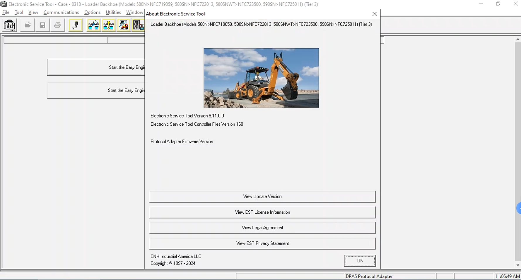 Case  New Holland  software 9.11