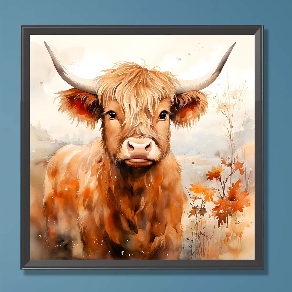 Diamond Painting - Full Round Drill - Highland Yak(Canvas|30*30cm)
