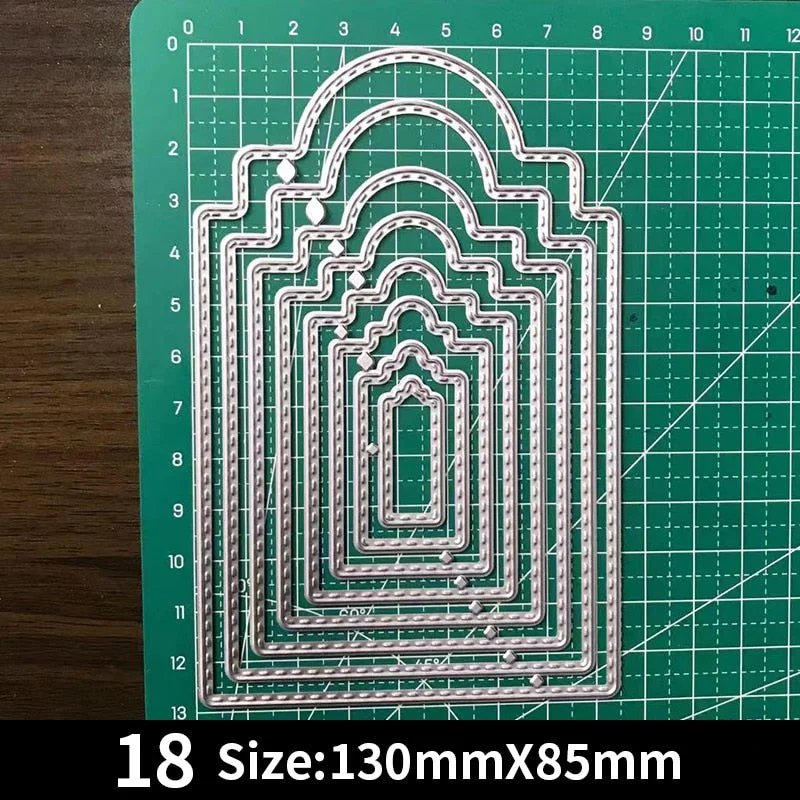 Frames Square Card Curves Border Metal Cutting Dies for DIY Scrapbook Cutting Die Paper Cards Embossed Decorative Craft Die Cut