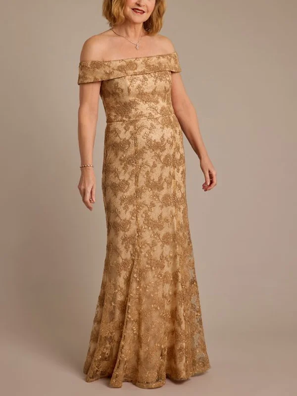 One Shoulder Solid Color Lace Maxi Dress