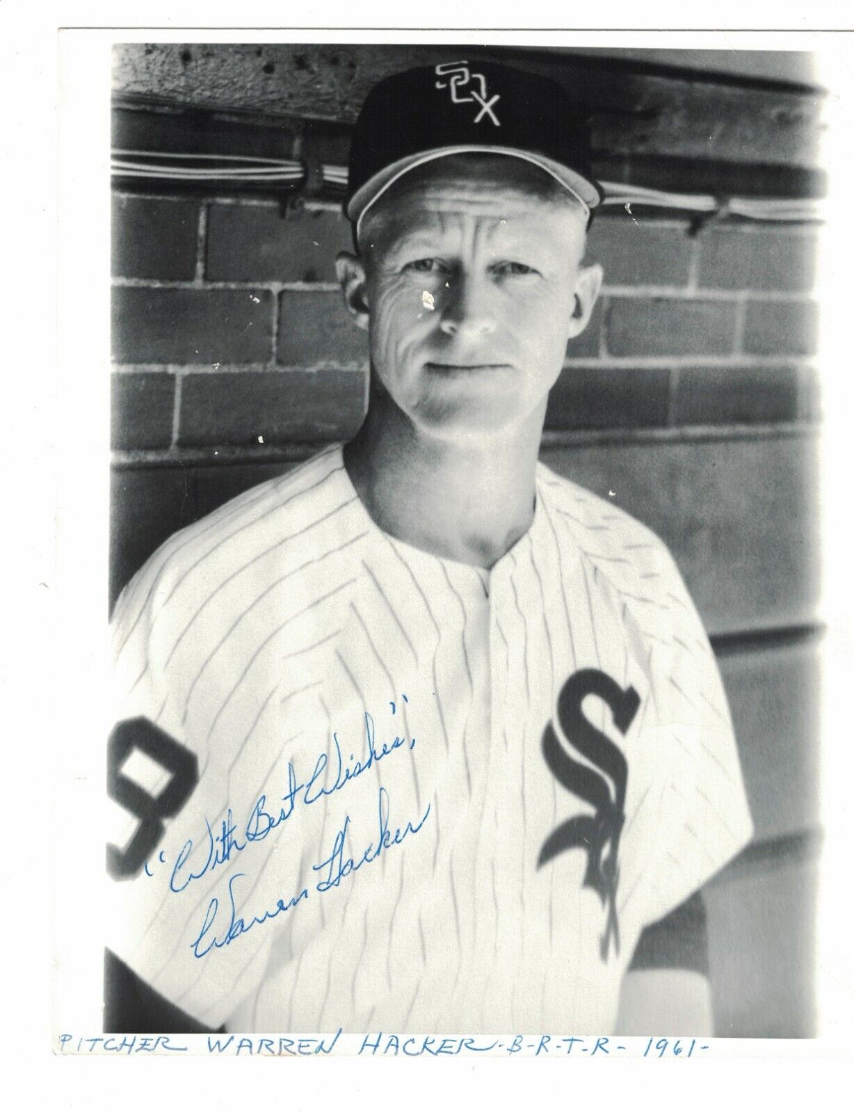 Warren Hacker Chicago White Sox Signed Original 8x10 Photo Poster painting W/Our COA