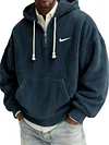 Men's Textured Relaxed-Fit Oversized Corduroy Hoodie