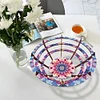 (US Local)Flower Diamond Painting Wooden Serving Tray Decorative Diamond Art Fruit Tray(D)