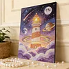DIY Pearl Painting Lighthouse with Frame for Home Wall Decor(30x40cm)