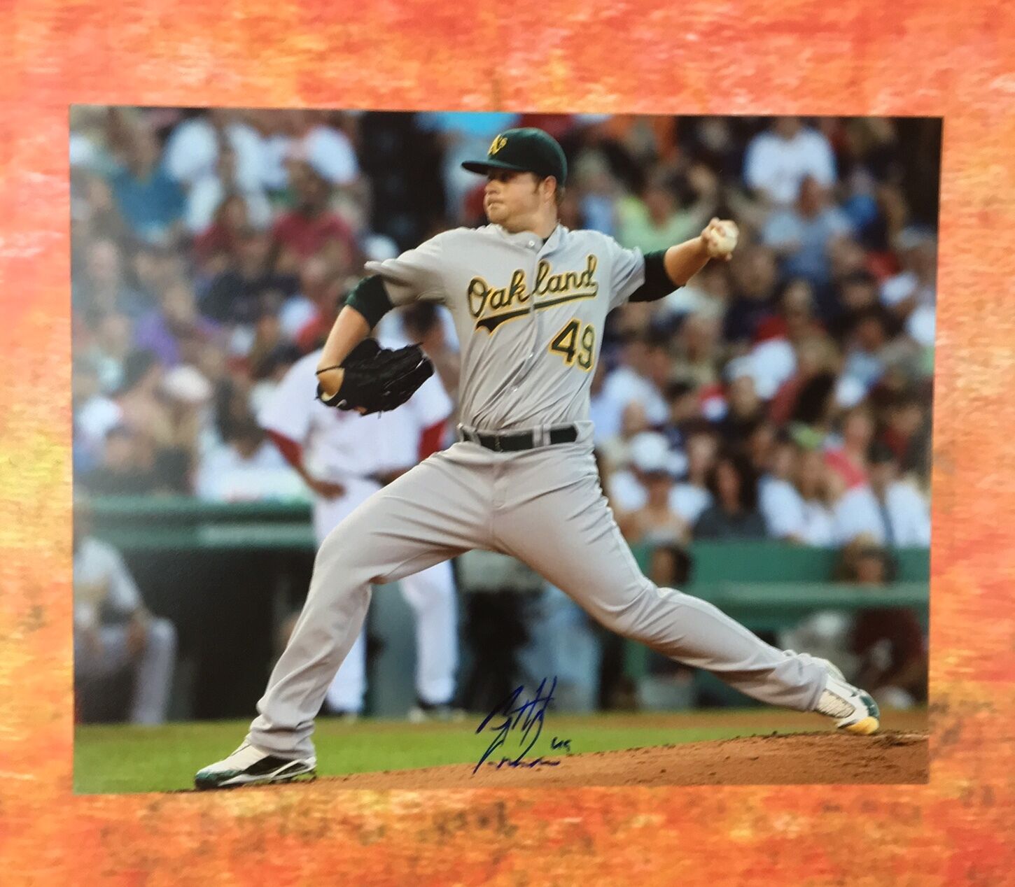 GFA Oakland Athletics * BRETT ANDERSON * Signed 11x14 Photo Poster painting COA