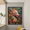 >SALE<Full Embroidery Eco-cotton Thread 11CT Print Flower Dragon Cross Stitch 50x60cm