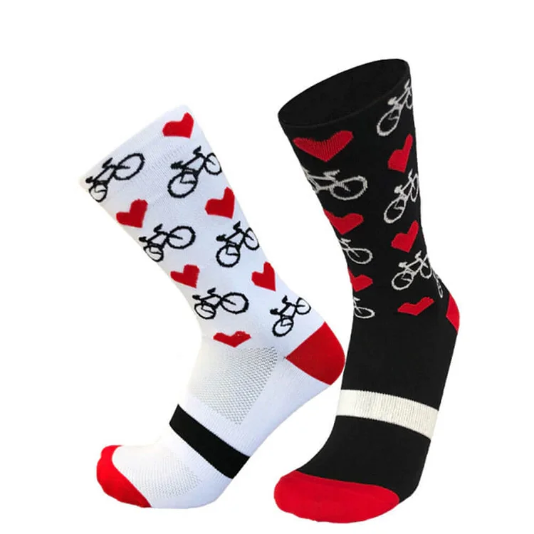 Black White Cycling Socks