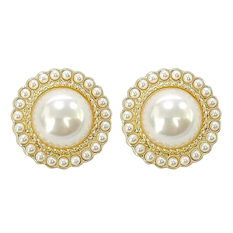 Tinyname® Big Pearl Earrings | Ear Clips