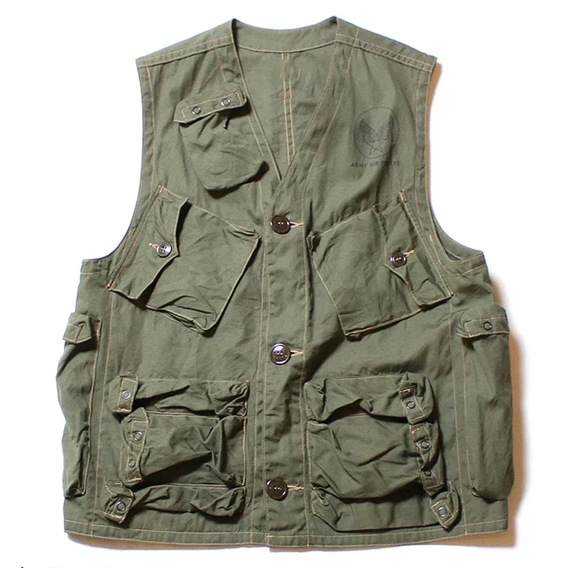 Retro American Style Multi-pocket C-1 Vest