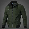 Men's Casual Fashion Multi-pocket Zipper Stand-up Collar Coat