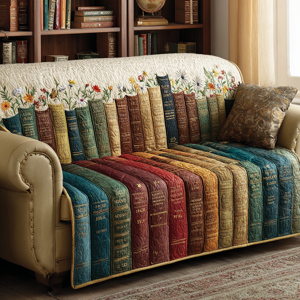 Library Depth Quilted Sofa Cover NCU0DK11463 everthome