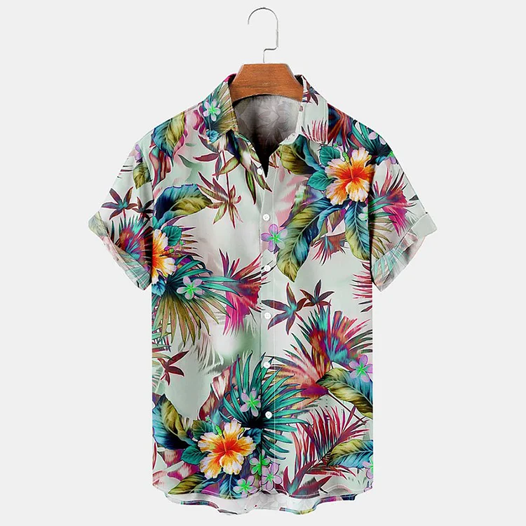 BrosWear Men's Hawaiian Holiday Short Sleeve  Shirt