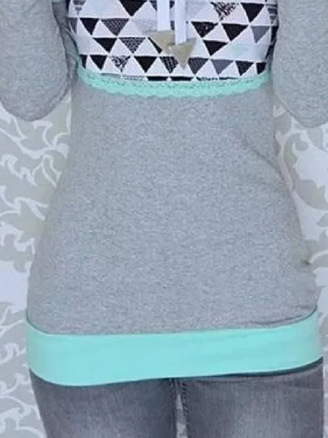 Gray Floral-Print Long Sleeve Outerwear