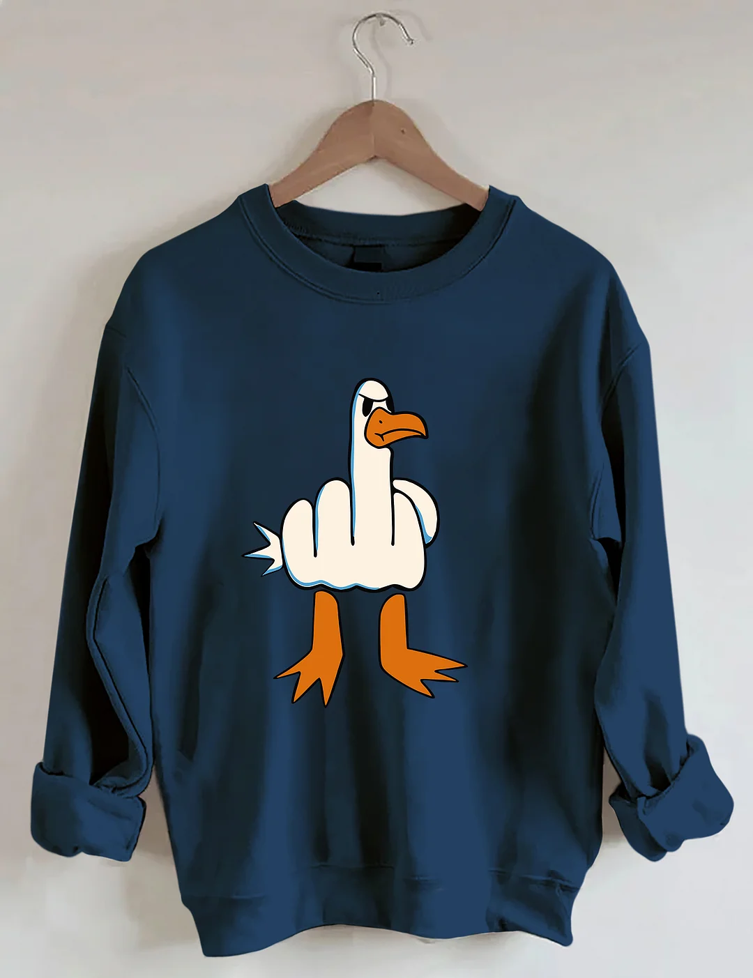 I Don't Give A Duck Middle Finger Funny Sweatshirt
