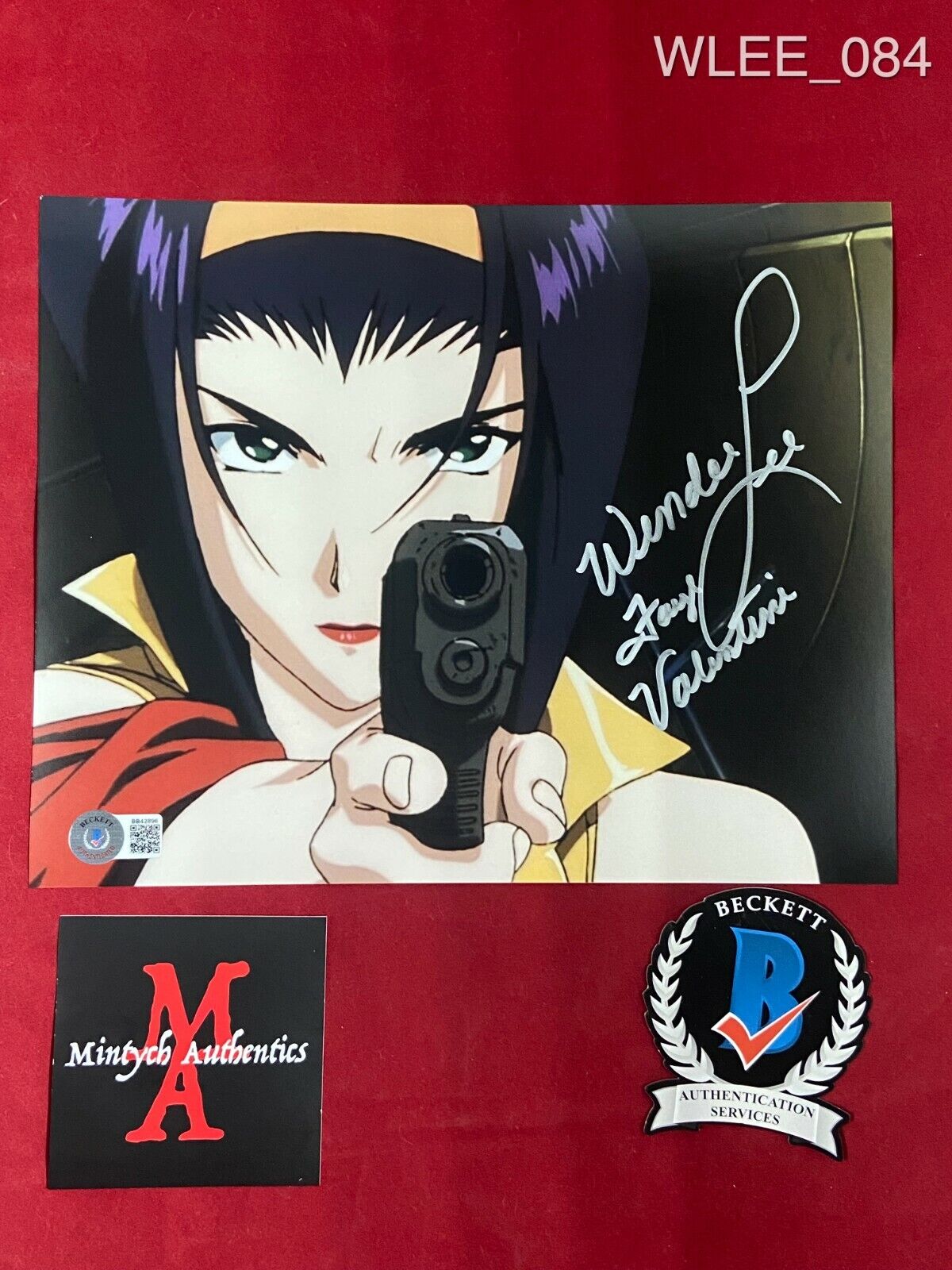 WENDEE LEE SIGNED 8x10 Photo Poster painting! COWBOY BEBOP! FAYE VALENTINE! BECKETT COA! ANIME!