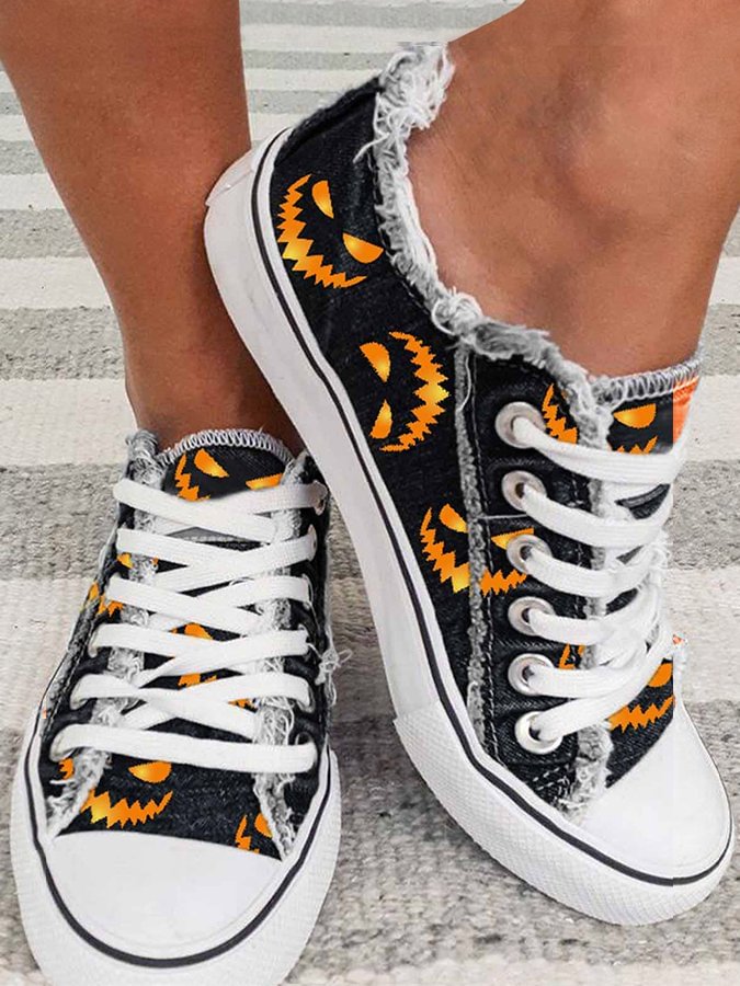 Women's Halloween Jack Pumpkin casual shoes