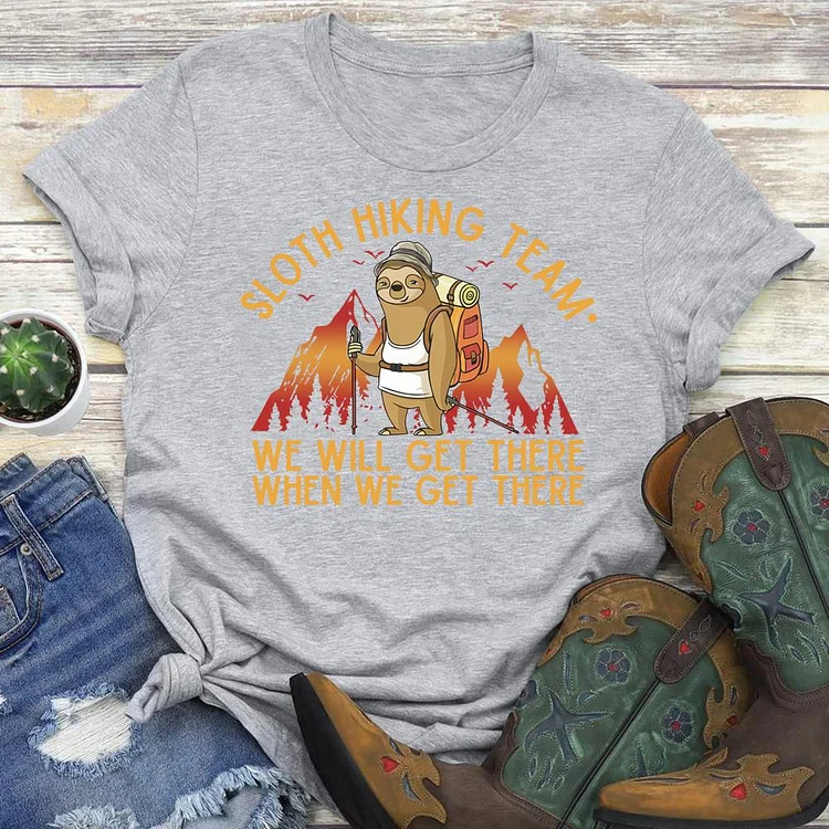 Sloth Hiking  We Will Get There  T-Shirt Tee-04735-Annaletters