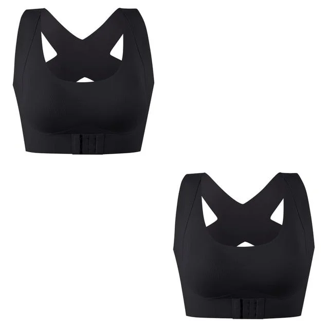 1/2/3PCS Women Bras Push Up Posture Corrector Bralette Front Closure Underwear Cross Back Humpback Correct Tops Soutien Gorge